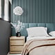 Panou decorativ Linea Acustic, 6 lamele, MDF, albastru fum/negru, interior, 265 x 24.5 x 2.2 cm