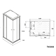 Cabina de dus Sanotechnik Deco Black 2, dreptunghiulare, sticla 5 mm, Easy-Clean, profile aluminiu negre mate, cu hidromasaj, 120 x 80 x 215 cm