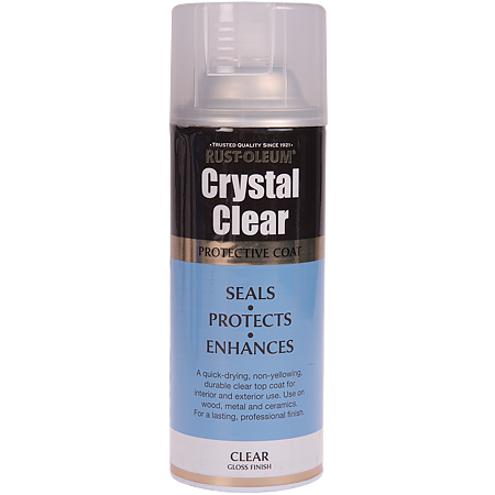 Vopsea spray lac Rust-Oleum Crystal Clear, transparent, lucios, interior/exterior, 400 ml
