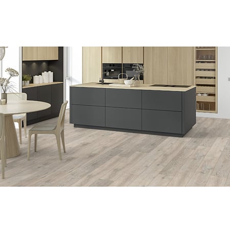 Pardoseala impermeabila 6+1 mm Kronospan O.R.C.A. Organic Clever Silent PS Colorado Oak 5543, clasa de trafic comercial mediu 32, AC5, clasa antialunecare R9, 1click 2go pure+, 1288 x 195 mm