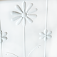 Etajera metalica colt, cu 3 suporti flori, alb, 50 x 35 x 120 cm