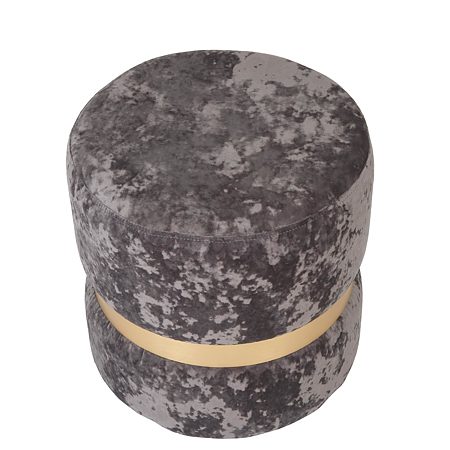 Taburet Ring, inel auriu, catifea gri E30, rotund, 38 x 38 x 40 cm Taburet Ring, inel auriu, catifea gri E30, rotund, 38 x 38 x 40 cm