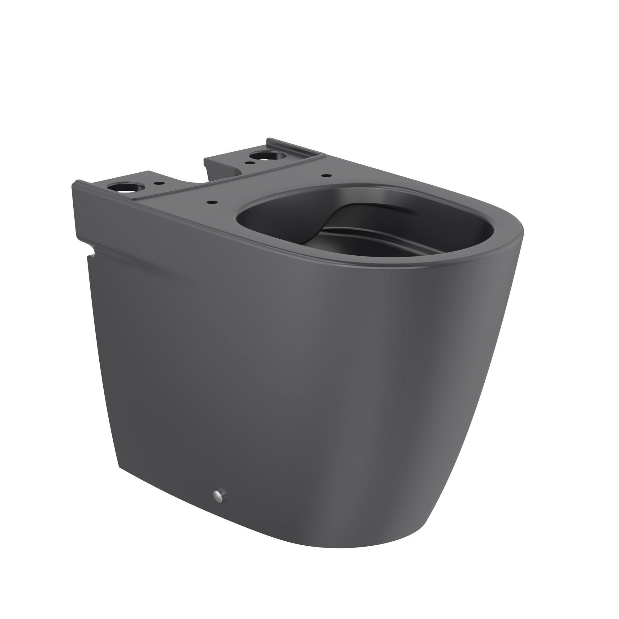 Vas WC pe pardoseala compact Roca Ona Rimless, evacuare dubla, negru mat, 600 x 370 mm