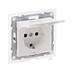 Priza cu capac Legrand Suno 2P+T, IP44, 250 V, alb 