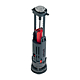 Mecanism universal WC One Wirquin, cu dubla actionare, 3/6 litri, buton negru, cu flotor lateral, racord 2 1/2", plastic