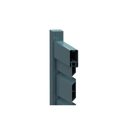 Poarta auto metalica Deluxe, tip jaluzea, aluminiu, gri antracit RAL 7016, 3000 x 1800 mm