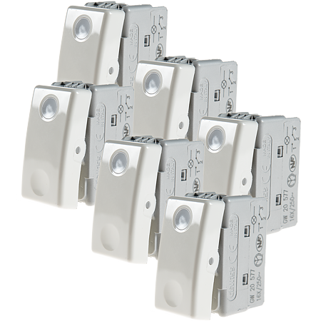 Intrerupator cap scara cu LED Gewiss Cariva GW20577, 1 M, alb 