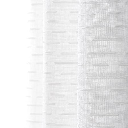 Perdea Riane 021, poliester, ivoire, model cu dungi, 140 x 240 cm