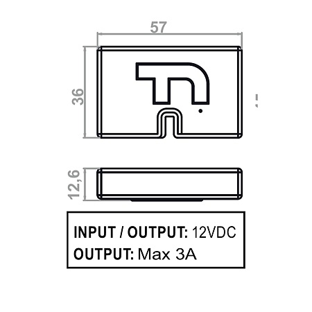 Receptor sensor atingere/miscare, plastic, negru