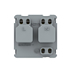 Modul priza Schuko Livolo VL-FCTC16A- 2BP,  montaj ingropat, negru, 45 x 45 x 32 mm