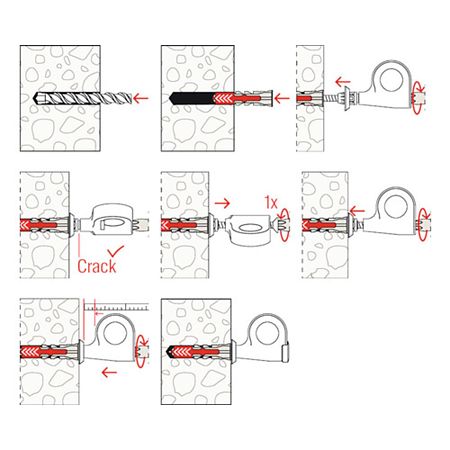 Diblu cu surub cap ochi Fischer Duopower Easyhook, nylon, 6 x 30 mm, 6 bucati Diblu cu surub cap ochi Fischer Duopower Easyhook, nylon, 6 x 30 mm, 6 bucati