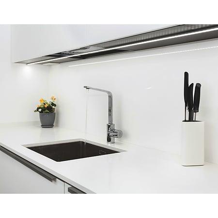 Blat bucatarie Kronospan Slim Line Plus 8685 SU Snow White, finisaj super mat, alb, decor uni, 4100 x 650 x 12 mm