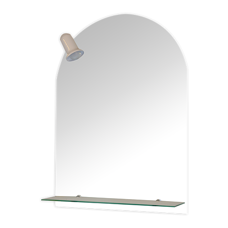 Oglinda baie Gobe YH-8011,  cu iluminare si polita, 70 x 50 cm