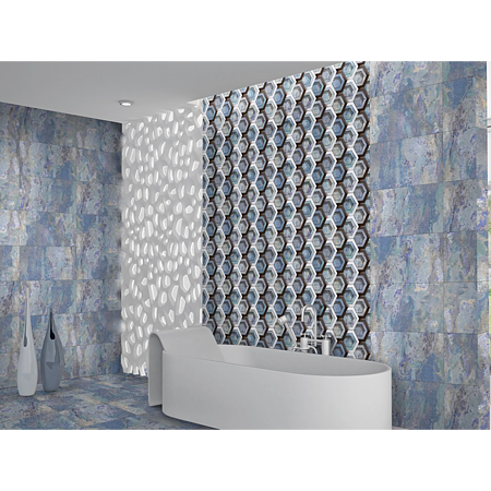 Gresie interior albastru Nuvolo Azure DK, PEI 1, rectificata, glazurata, finisaj mat, patrata, grosime 9 mm, 30 x 30 cm