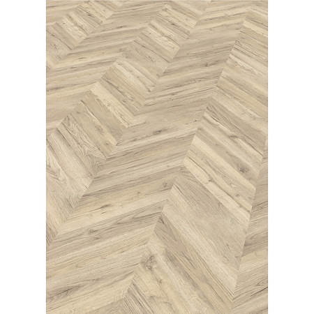 Parchet laminat 8 mm Egger NatureSense Aqua Stejar Rillington deschis EL202F, tip chevron, nuanta deschisa, clasa de trafic 32, Aqua CLIC it! , 1292 x 327 mm