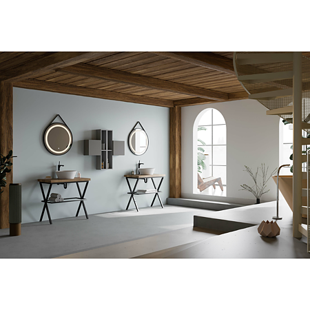Suport metalic pentru blat Savini Due Linea, pardoseala, 80 x 46 x 70 cm