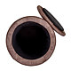 Taburet Nadia, stofa maro P05, cu spatiu depozitare, rotund, 37 x 37 x 42 cm