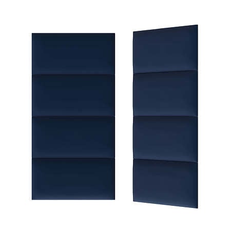 Panou decorativ tapitat, Simple MV79, albastru, dreptunghi, 600 x 300 x 37 mm