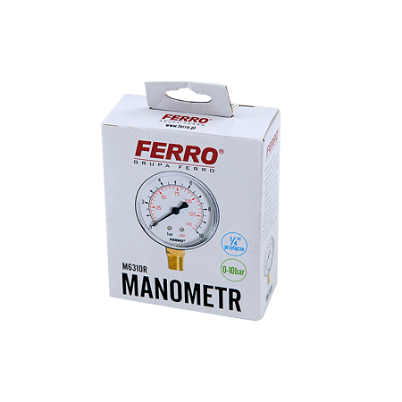 Manometru radial Ferro M6310R, 63 mm, 1/4", 0-10 bar