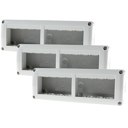 Carcasa montaj aparent Gewiss GW27006, 8 module, IP40, 231 x 82 x 55 mm