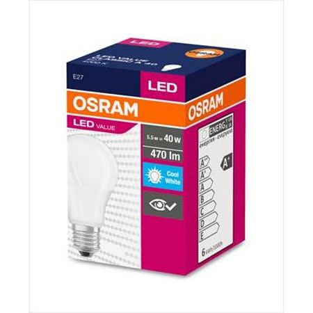 Bec LED Osram CLA40, para, E27, 4.9 W, 470 lm, lumina neutra 4000 K