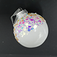 Glob decorativ de Craciun Lux, decor laser, alb, plastic, 8 cm