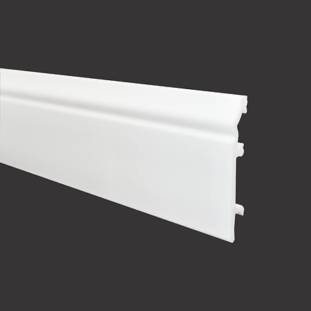 Plinta pardoseala, Opal 80, polimer dur, rezistenta la apa, alb, 2200 x 80 x 16 mm