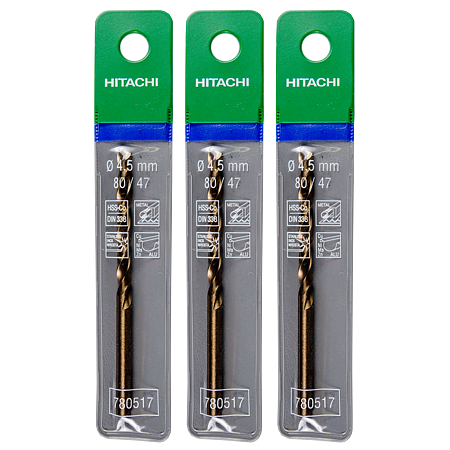  Burghiu Hikoki HSS-Co, mandrina standard, pentru metal, 4,5 mm 
