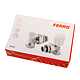 Set robineti radiator tur/retur de colt Ferro ZGYU2, alama, argintiu, racord 1/2