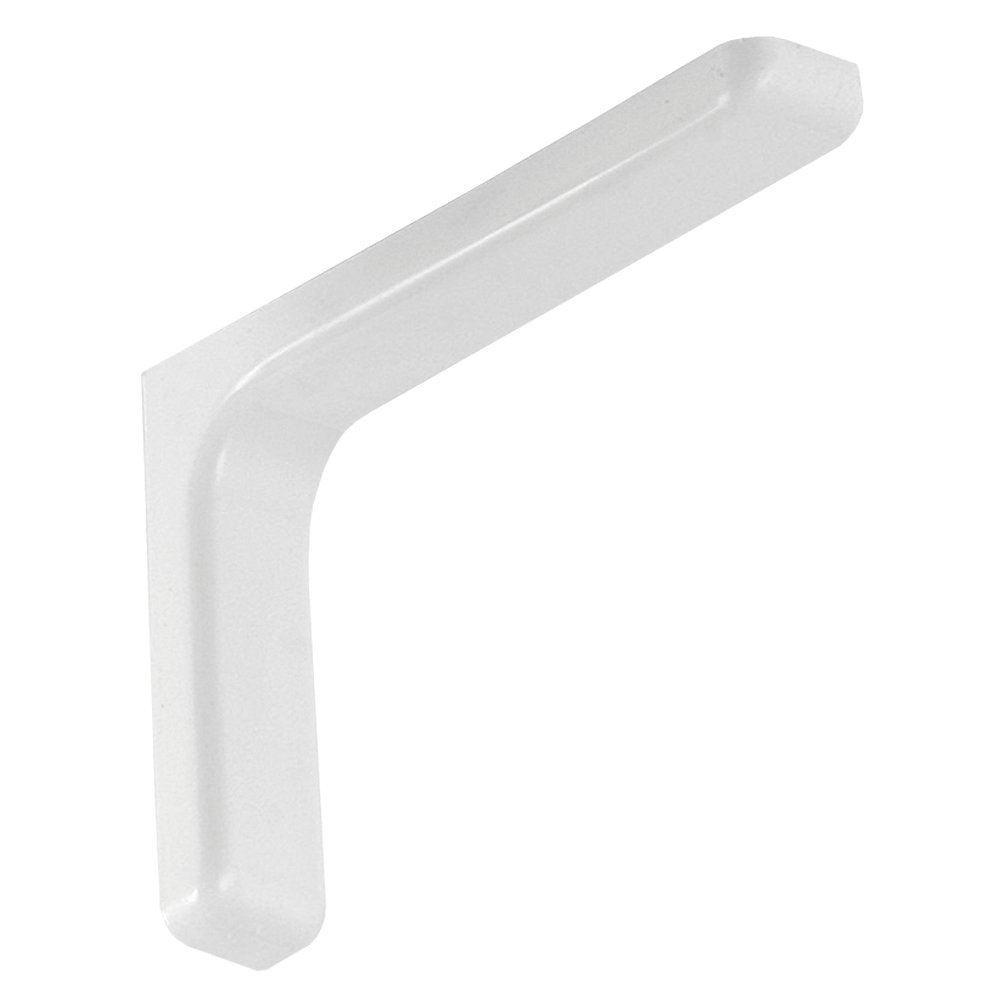 Coltar pentru polita, metal/plastic, alb, 120 x 77 mm 120