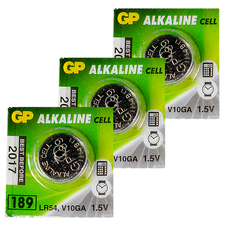Baterii buton GP, alcaline, AG10, 10 buc Baterii buton GP, alcaline, AG10, 10 buc