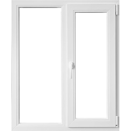 Fereastra PVC, 5 camere, deschidere dreapta oscilobatant, alb,  125 x 125 cm