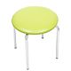 Taburet Sofia din imitatie piele verde, 45 x 45 x 46 cm