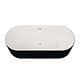 Cada freestanding Vellora Black, acryl sanitar, negru exterior/alb interior, 170 x 80 x 57 cm