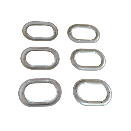 Set Bride PVC gri, cu capse ovale, 70 x 34 x 43 mm Set Bride PVC gri, cu capse ovale, 70 x 34 x 43 mm
