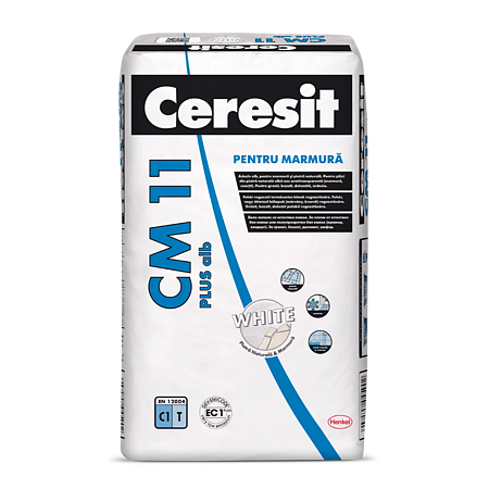Adeziv pentru placari ceramice, Ceresit CM 11 Plus, alb, 25 kg
