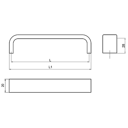Maner-1003, aluminiu mat, 128 mm Maner-1003, aluminiu mat, 128 mm