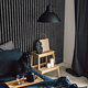 Panou decorativ Linea Slim, 3 lamele, MDF, gri urban/negru, interior, 265 x 15 cm
