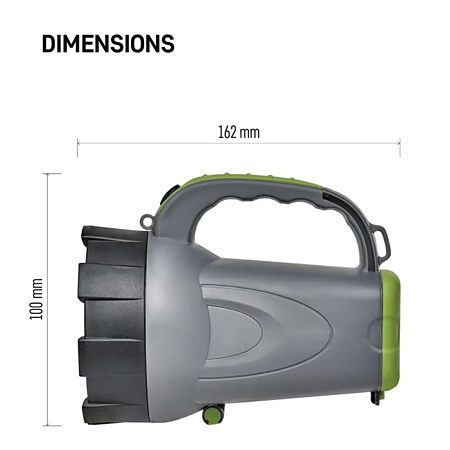 Lanterna cu acumulator LED EMOS P2311, 300 lm, gri-negru-verde, 2400 mAh