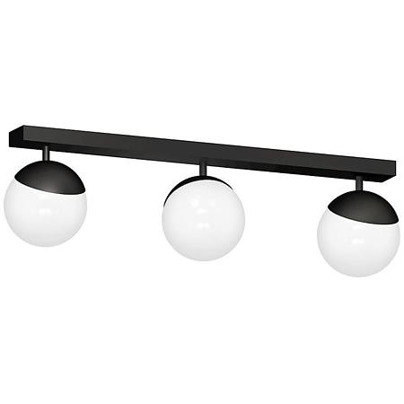 Plafoniera Sfera, 3 x E14, 40 W, metal/sticla, negru