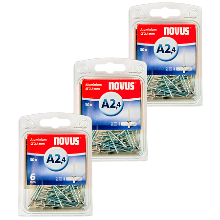 Nituri aluminiu Novus 2.4X6MM 30 BUC Nituri aluminiu Novus 2.4X6MM 30 BUC