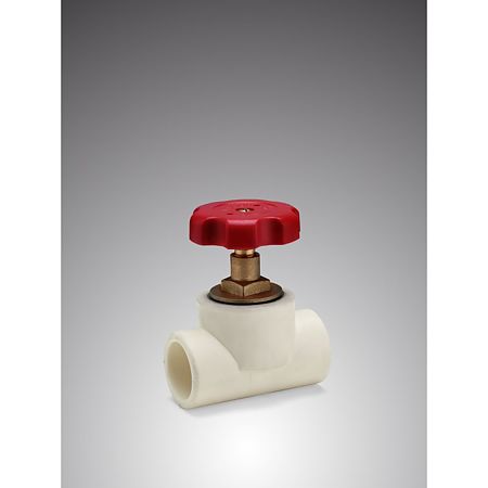 Robinet de trecere PPR Vesbo, cu ventil, alb, 32 mm