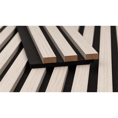 Panou riflaj acustic Stejar Stary, MDF, suport feltru 8mm, interior, 2600 x 144 x 20 mm