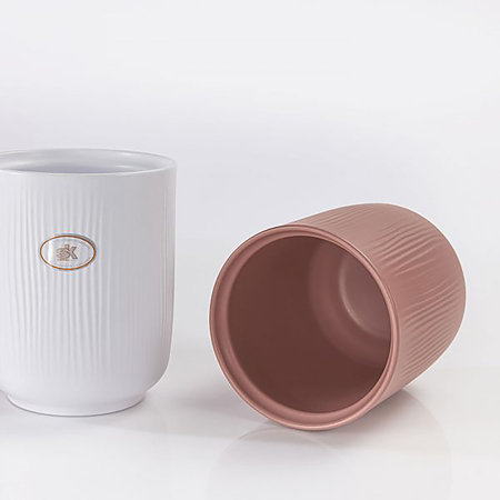 Ghiveci SK Falun Glamour, ceramica, alb, diametru 15 cm, 15 cm