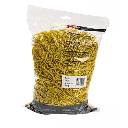 Banda elastica cauciuc, galbena, diametru 60 mm, 1 kg