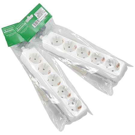 Bloc multipriza fara cablu, Comtec, 5 prize, alb