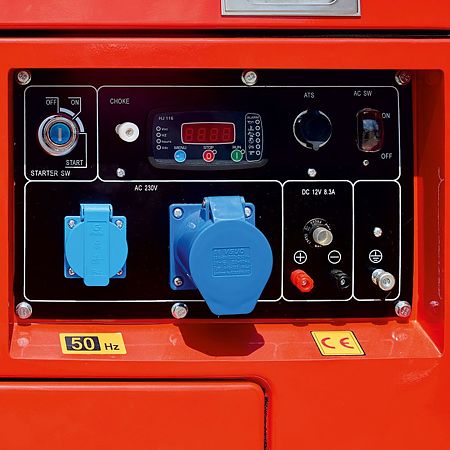 Generator portabil carcasat cu roti Energo Pmax GN7000dE, diesel, 7 KW, rezervor 17 l