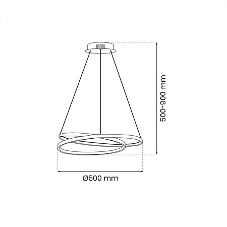Lustra LED Lucero, 48 W, metal/plastic, auriu Lustra LED Lucero, 48 W, metal/plastic, auriu