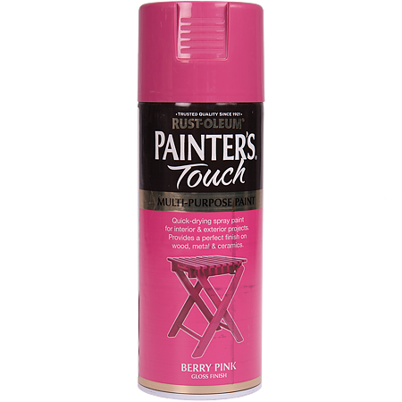 Vopsea spray decorativa Rust-Oleum Painter`s Touchs, roz berry, lucios, interior/exterior, 400 ml