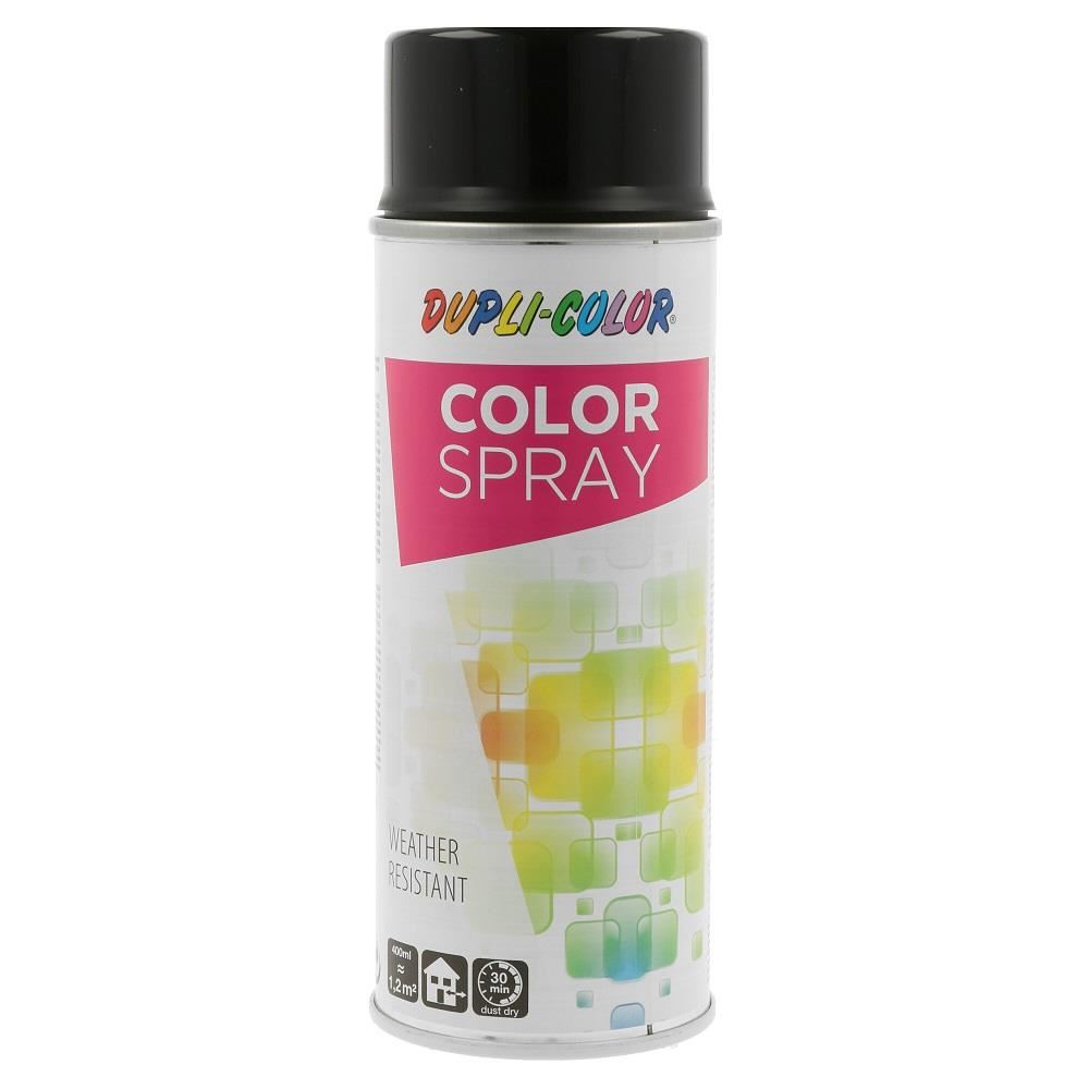 Vopsea spray universala Dupli-Color, negru RAL 9055, lucios, interior/exterior, 400 ml 400